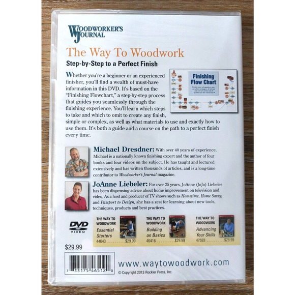 Woodworker's Journal The Way To Woodwork Step-by-Step Finish DVD Guide New - Picture 2 of 3